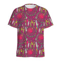 Purple Native Dream Catcher Print Men's Athletic T-Shirt