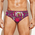 Purple Native Dream Catcher Print Men's Swim Briefs
