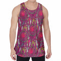 Purple Native Dream Catcher Print Men's Velvet Tank Top