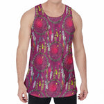 Purple Native Dream Catcher Print Men's Velvet Tank Top