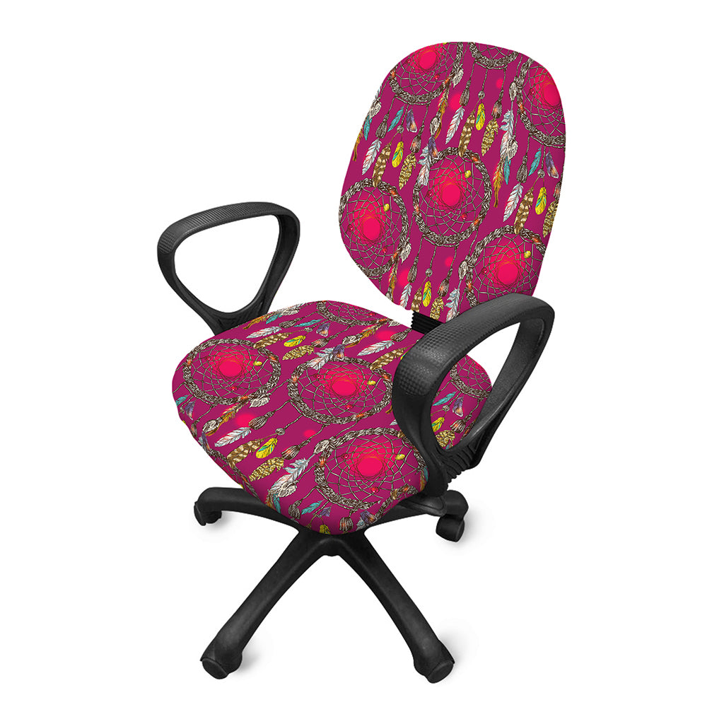 Purple Native Dream Catcher Print Office Chair Cover