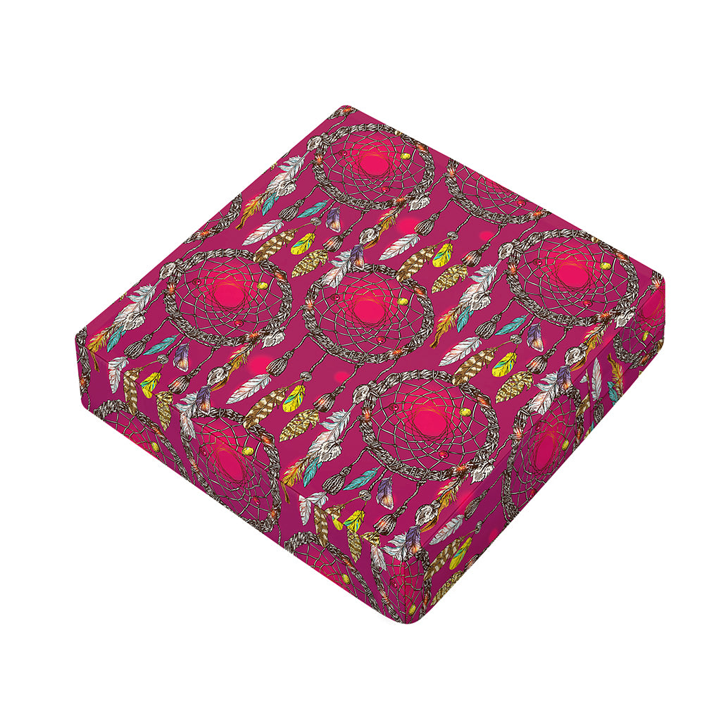 Purple Native Dream Catcher Print Outdoor Seat Cushion Cover