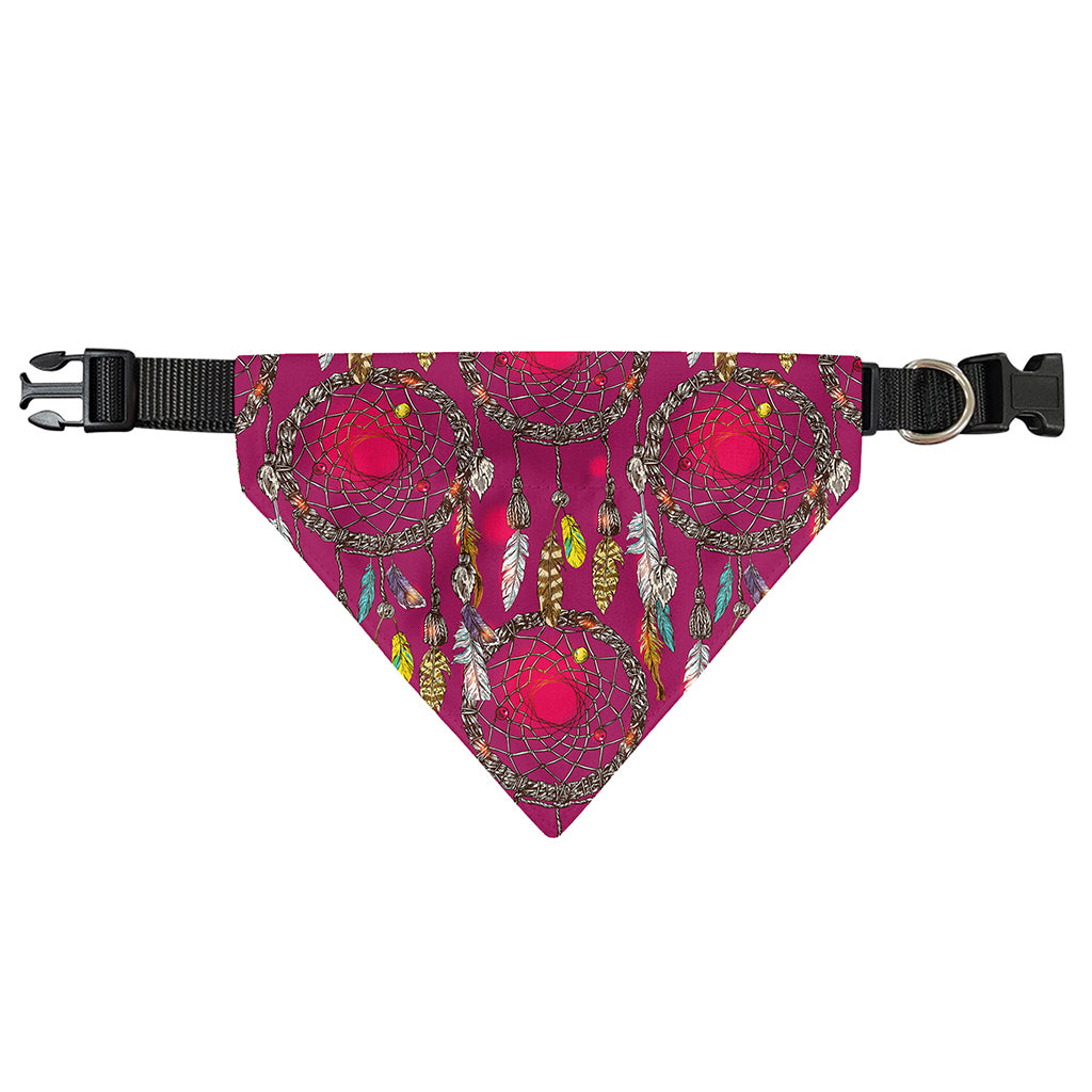 Purple Native Dream Catcher Print Over The Collar Dog Bandana