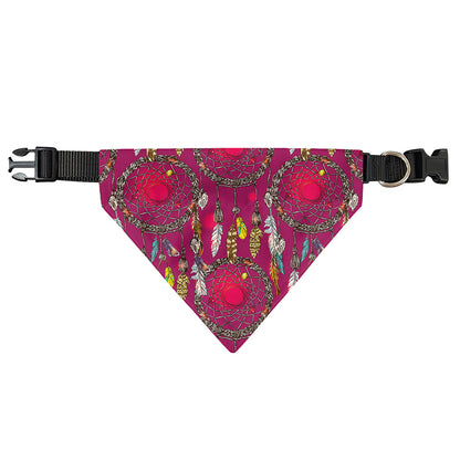 Purple Native Dream Catcher Print Over The Collar Dog Bandana