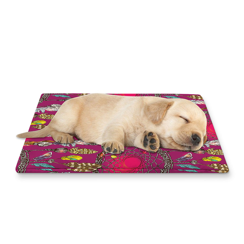 Purple Native Dream Catcher Print Pet Cooling Mat Cover