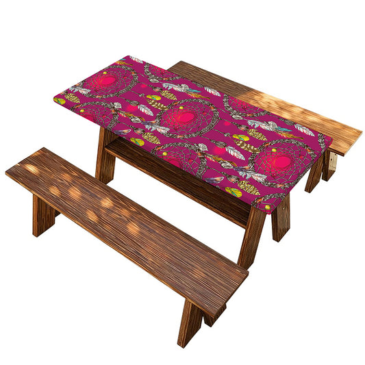 Purple Native Dream Catcher Print Picnic Table Cover