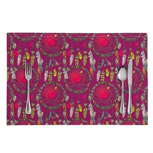 Purple Native Dream Catcher Print Placemat