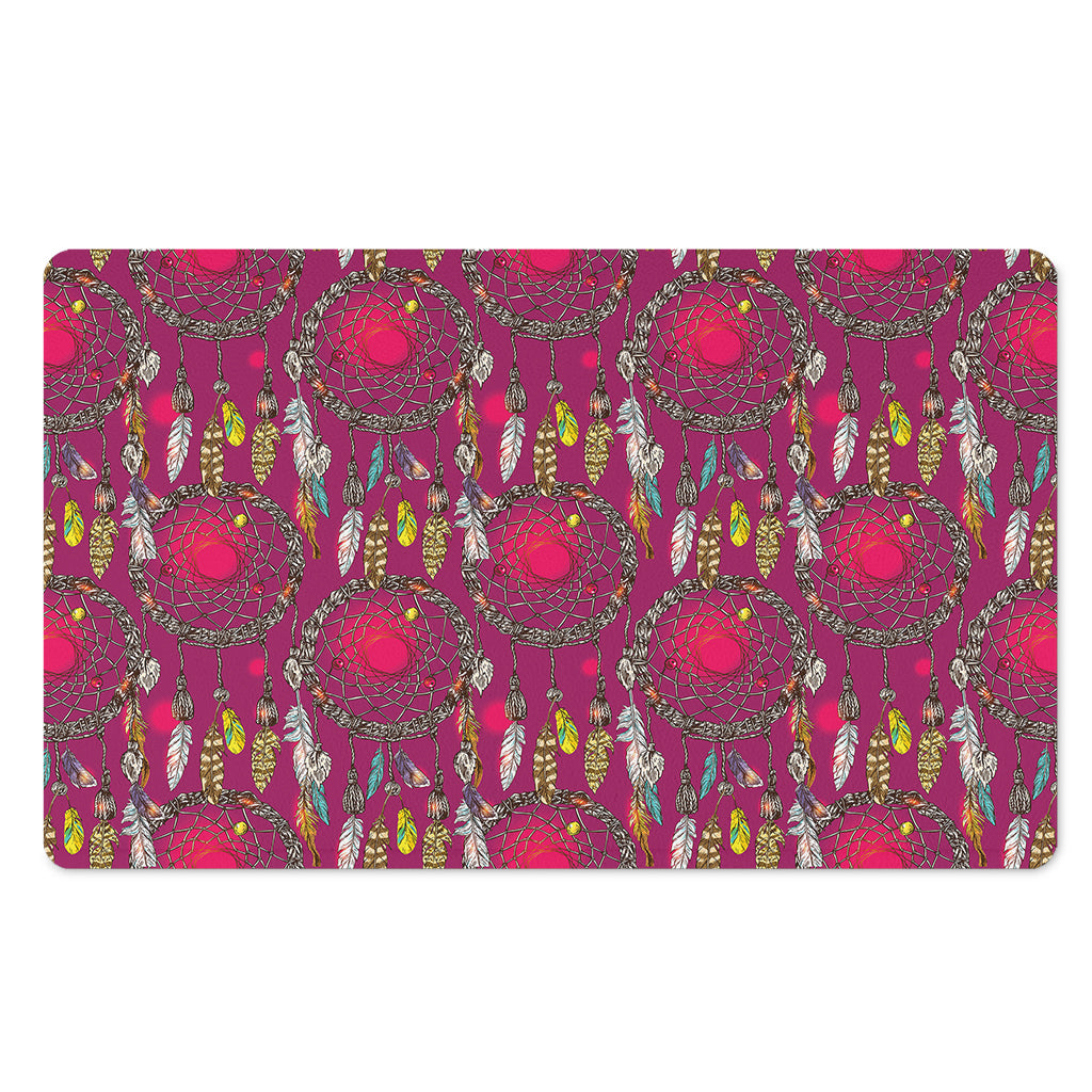Purple Native Dream Catcher Print Polyester Doormat