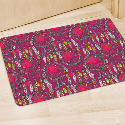 Purple Native Dream Catcher Print Polyester Doormat