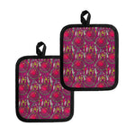 Purple Native Dream Catcher Print Pot Holders