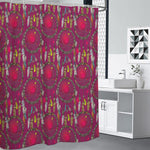 Purple Native Dream Catcher Print Premium Shower Curtain