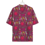 Purple Native Dream Catcher Print Rayon Hawaiian Shirt