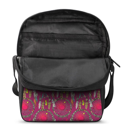 Purple Native Dream Catcher Print Rectangular Crossbody Bag