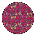 Purple Native Dream Catcher Print Round Floor Mat