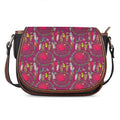 Purple Native Dream Catcher Print Saddle Bag