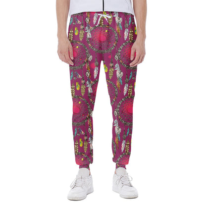 Purple Native Dream Catcher Print Scuba Joggers