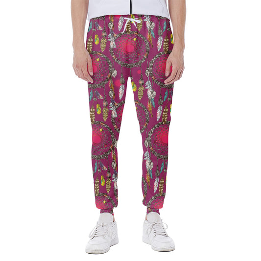 Purple Native Dream Catcher Print Scuba Joggers