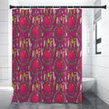 Purple Native Dream Catcher Print Shower Curtain