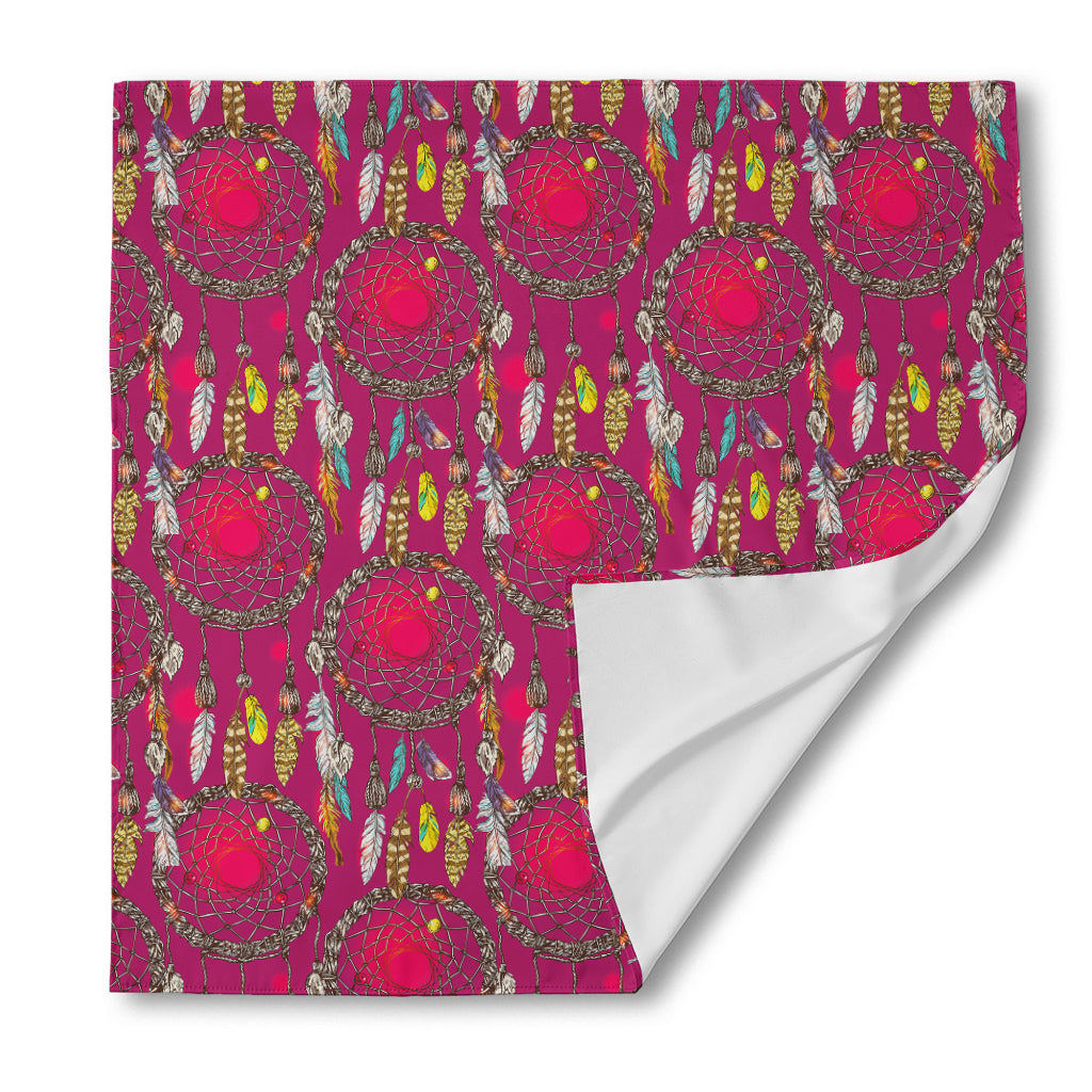 Purple Native Dream Catcher Print Silk Bandana