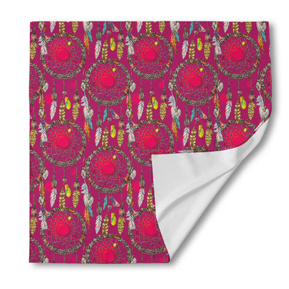Purple Native Dream Catcher Print Silk Bandana
