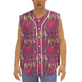 Purple Native Dream Catcher Print Sleeveless Baseball Jersey
