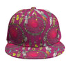 Purple Native Dream Catcher Print Snapback Cap