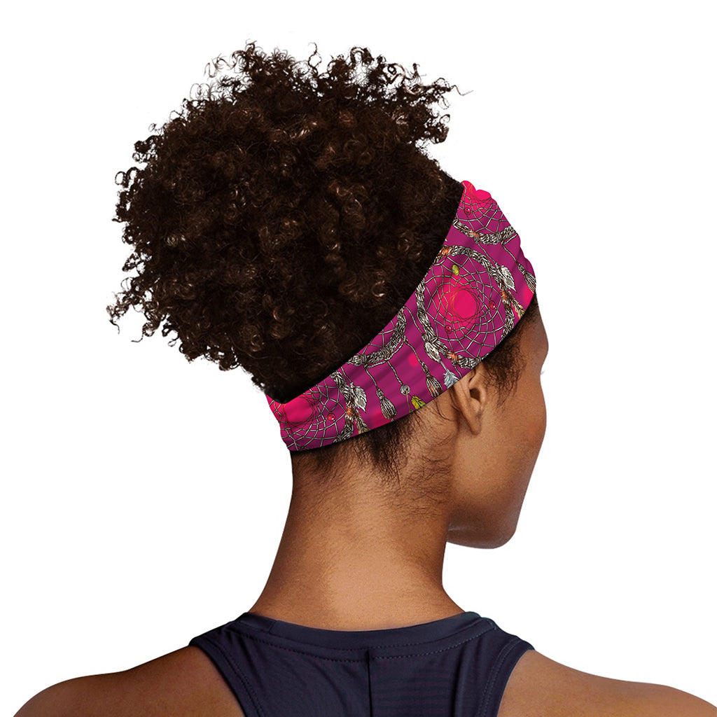 Purple Native Dream Catcher Print Sports Headband