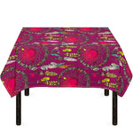 Purple Native Dream Catcher Print Tablecloth