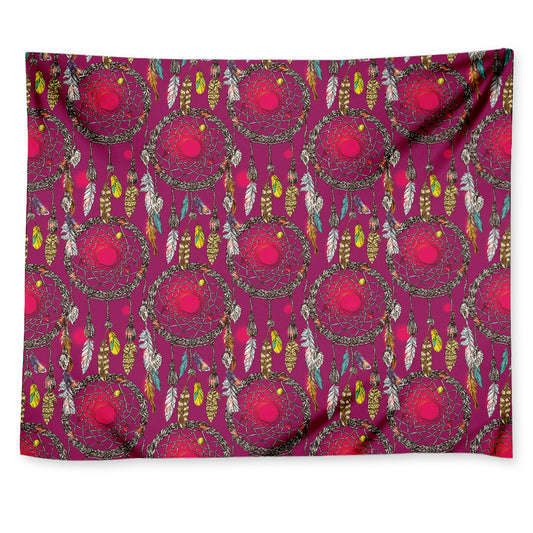 Purple Native Dream Catcher Print Tapestry