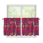 Purple Native Dream Catcher Print Tier Curtains