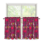 Purple Native Dream Catcher Print Tier Curtains