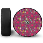 Purple Native Dream Catcher Print Tire Cover With Camera Hole