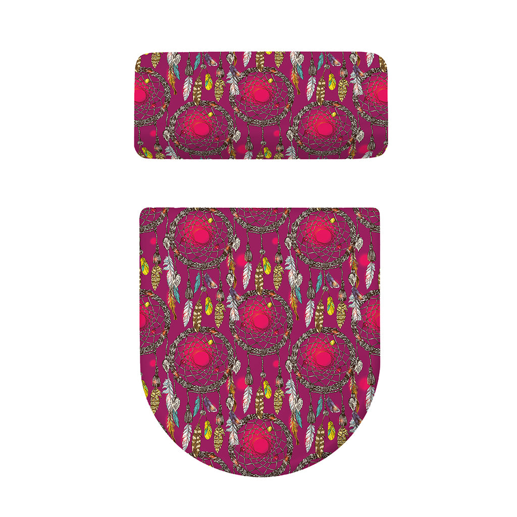 Purple Native Dream Catcher Print Toilet Lid And Tank Cover Set