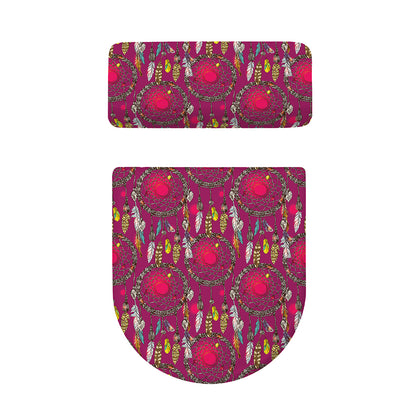 Purple Native Dream Catcher Print Toilet Lid And Tank Cover Set