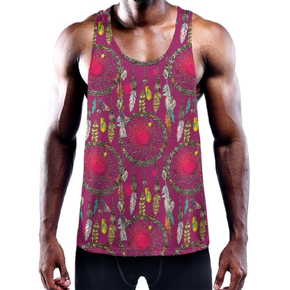 Purple Native Dream Catcher Print Training Tank Top