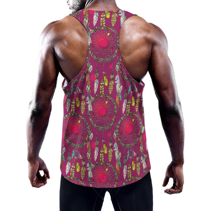 Purple Native Dream Catcher Print Training Tank Top