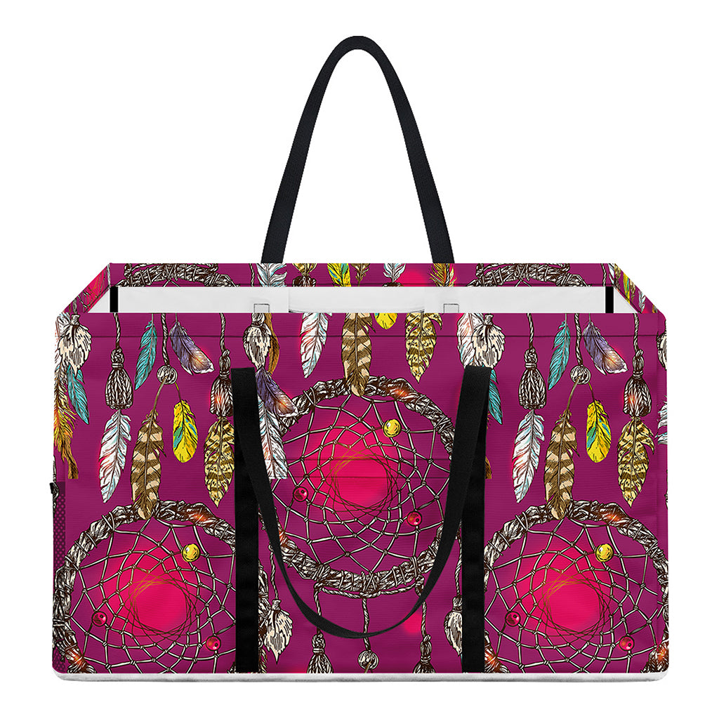 Purple Native Dream Catcher Print Utility Tote Bag