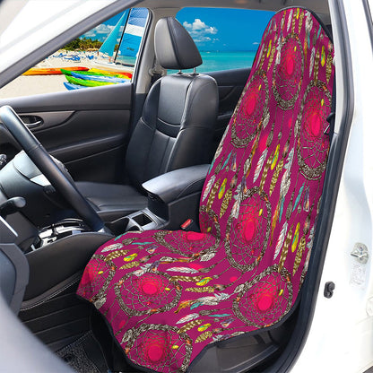 Purple Native Dream Catcher Print Waterproof Car Seat Cover