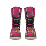 Purple Native Dream Catcher Print Winter Boots