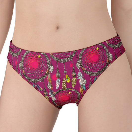 Purple Native Dream Catcher Print Women's Panties