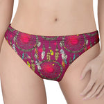 Purple Native Dream Catcher Print Women's Thong