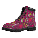 Purple Native Dream Catcher Print Work Boots