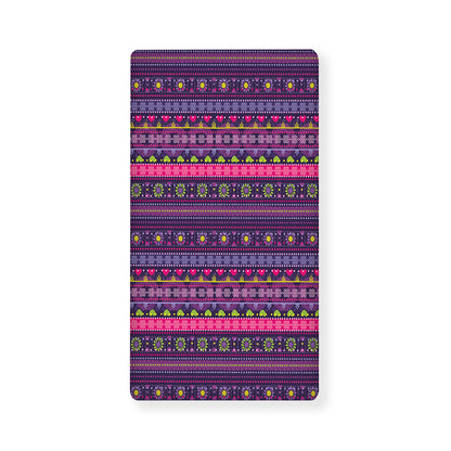 Purple Native Tribal Pattern Print Baby Crib Sheet