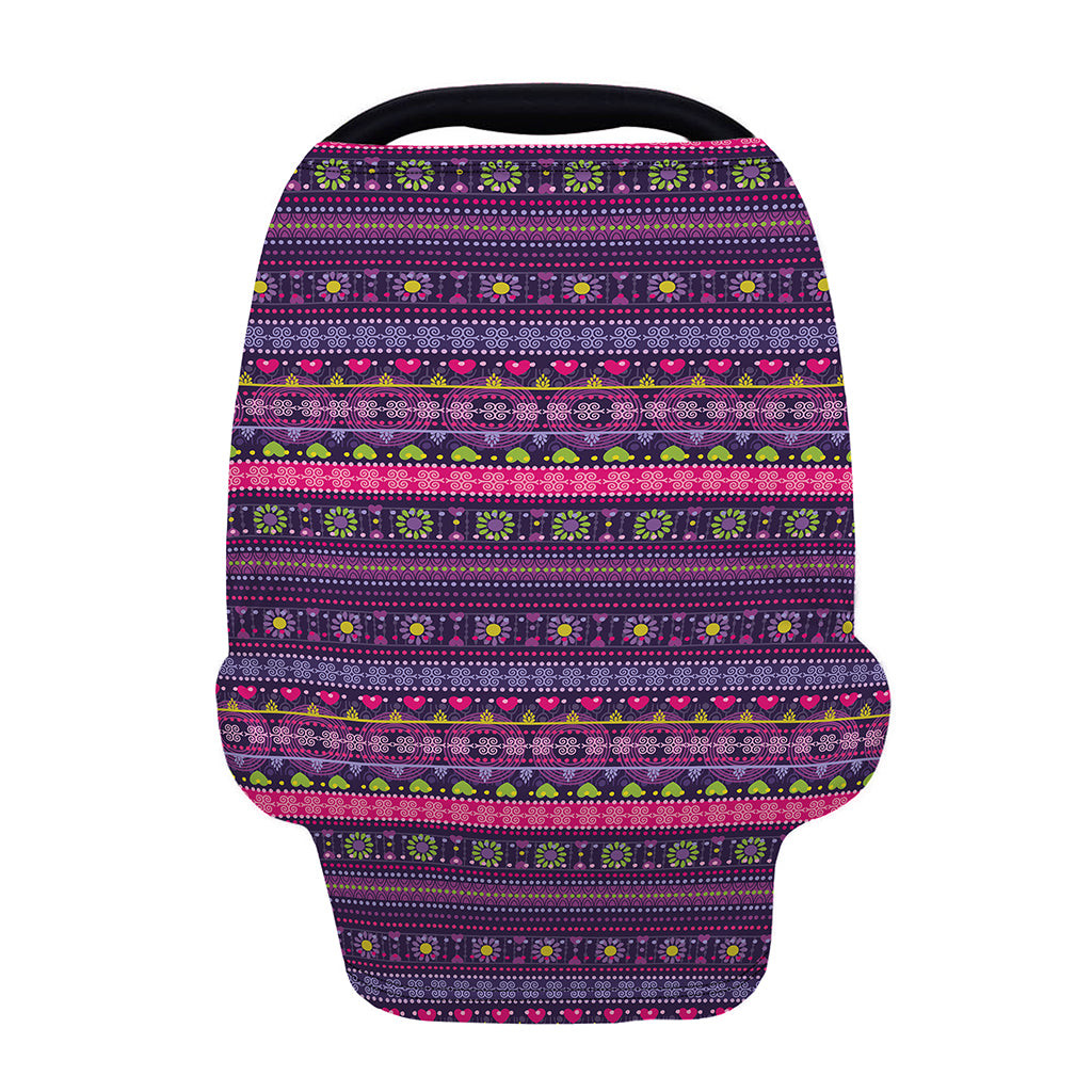 Purple Native Tribal Pattern Print Baby Seat Cover