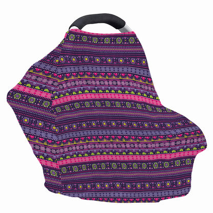 Purple Native Tribal Pattern Print Baby Seat Cover