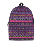 Purple Native Tribal Pattern Print Backpack