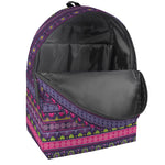 Purple Native Tribal Pattern Print Backpack