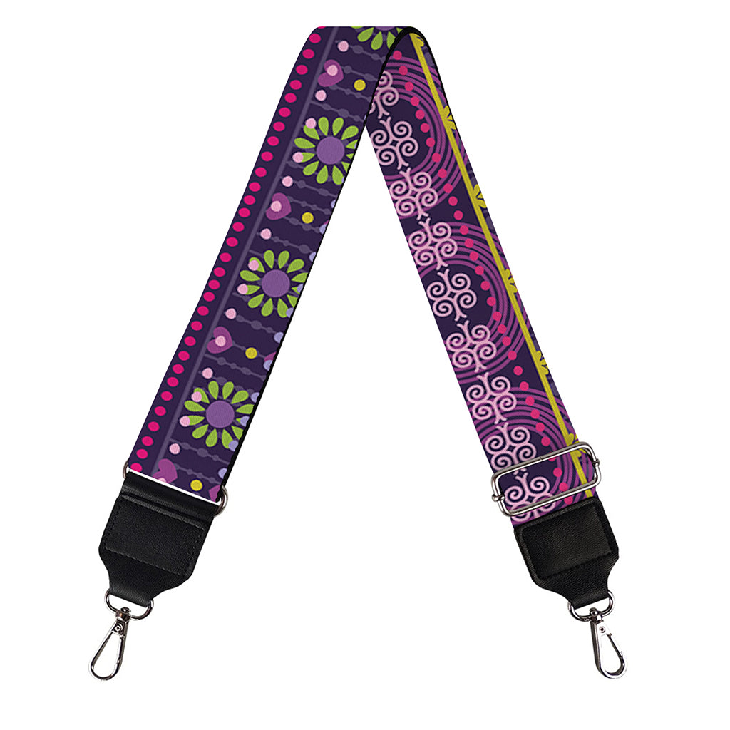 Purple Native Tribal Pattern Print Bag Strap