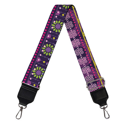 Purple Native Tribal Pattern Print Bag Strap
