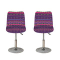 Purple Native Tribal Pattern Print Bar Stool Covers
